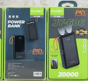 Punex Jy-606 20000mah Powerbank( 3 Cables)