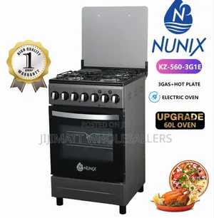 50*55 Nunix 3+1 Standing Cooker With Electric Oven