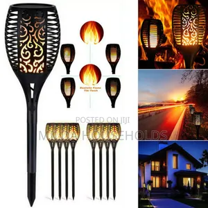 6 Pieces Led Solar Flame Lamp