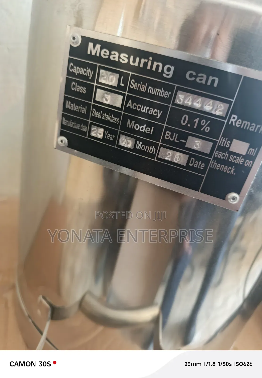 20ltrs Fuel Calibration Can