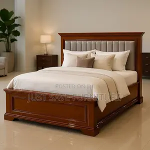 Premium Wooden Bed Frame – Modern Luxury Design (Strong Durable)