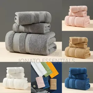3-Piece Cotton Bath Towel Set - Super Absorbent Spa Towels