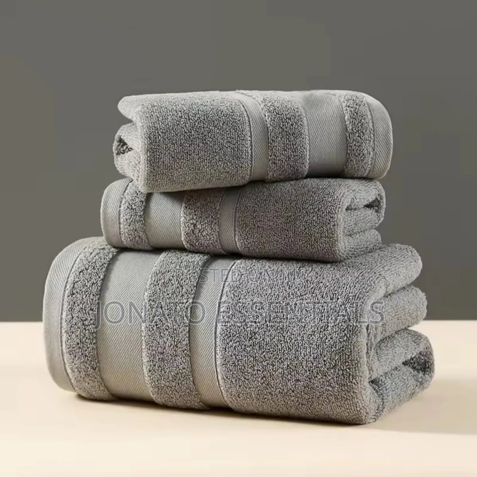 3-Piece Cotton Bath Towel Set - Super Absorbent Spa Towels