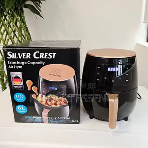 Silvercrest 6l Air Fryer With Metallic Oven Oil-Free Healthy Cooking