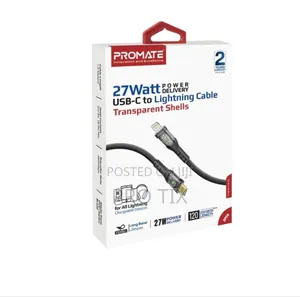 Promate 27w Power Delivery Usb-C to Lightning Cable – Transline-Ci