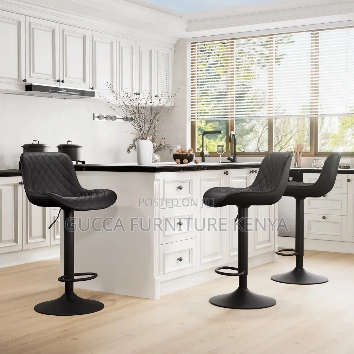 Adjustable Leather Home Office Counter Barstool