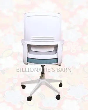 White Ergonomic Mesh Office Chair Mid Back Lumbar Support Ergonomic