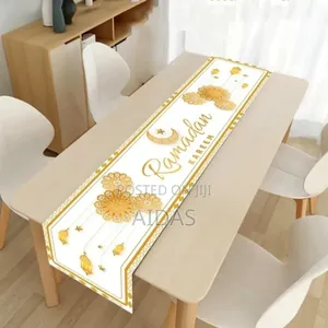 Ramadan Eid Mubarak Table Runner – Islamic Decorative Table Cover