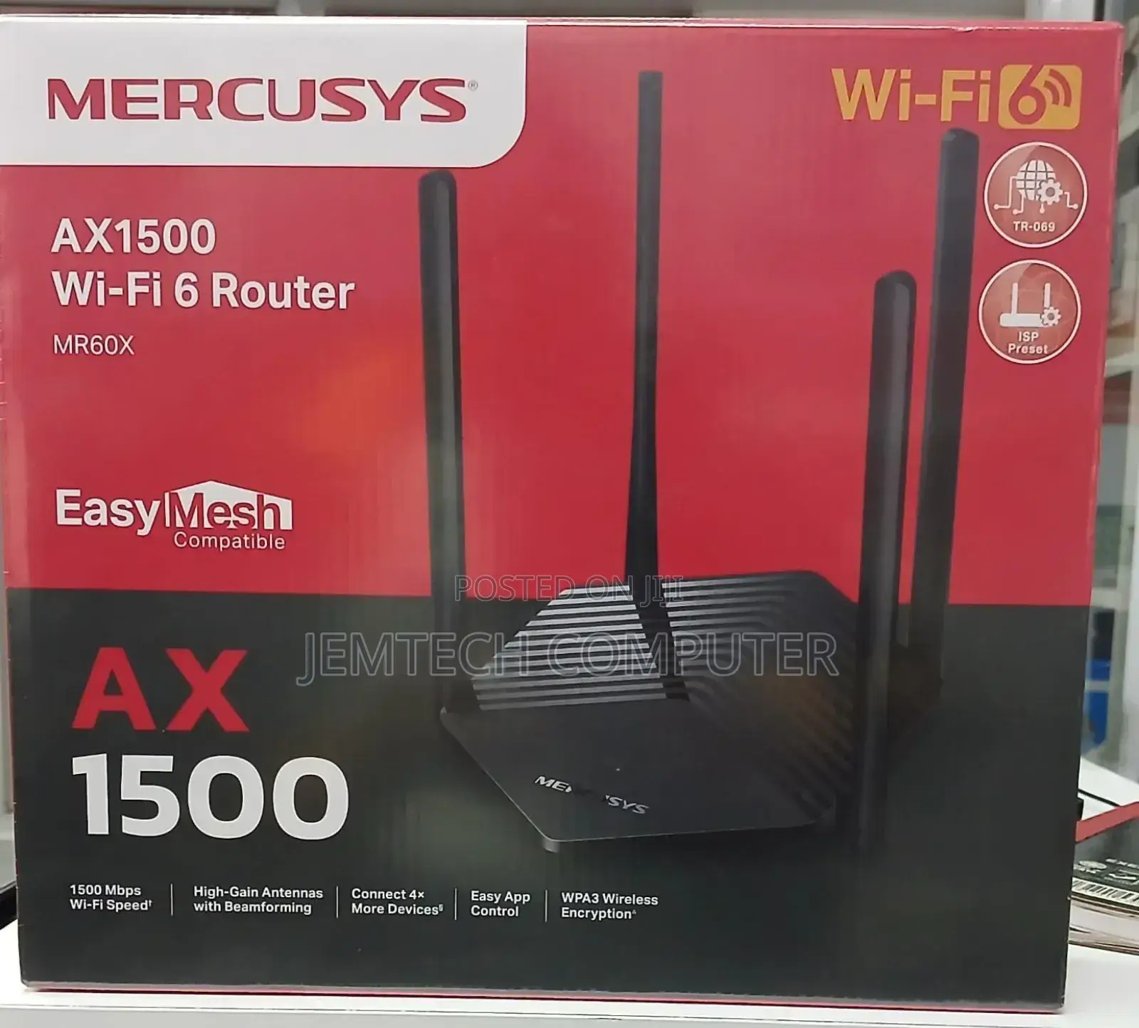 Mercusys Mr60x | Ax1500 Dual-Band Wifi 6 Router
