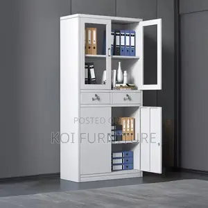 Office Cabinet; Four Lockable Doors for Homes and Office Filing
