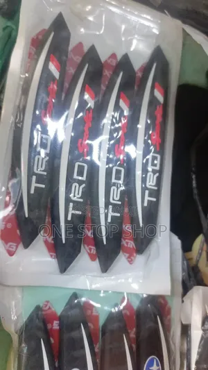4pcs TRD Rubber Branded Door Open Antiscratch Sticker
