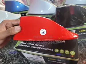 Red Car Shark Fin Antenna Roof Aerial Base Am/Fm Signal Receiver