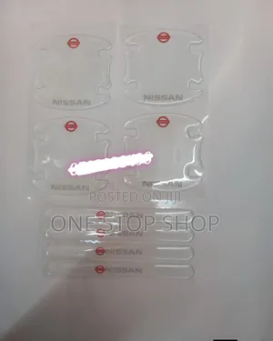 8x Nissan Transparent Protective Stickers Door Handle Bowl Guards