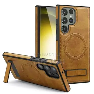 Magnetic Leather Case for Samsung Galaxy S24 Ultra