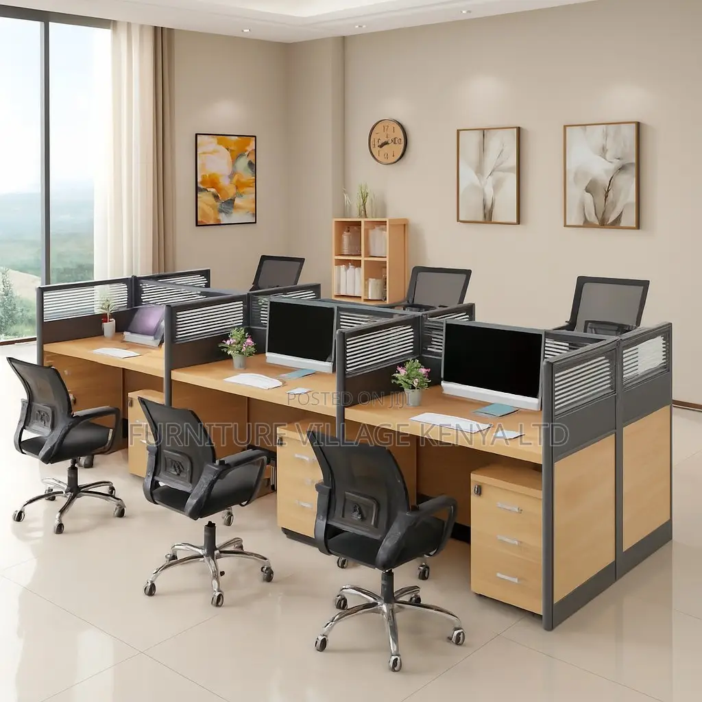 Workstation; Six Way Modular Office Workstation