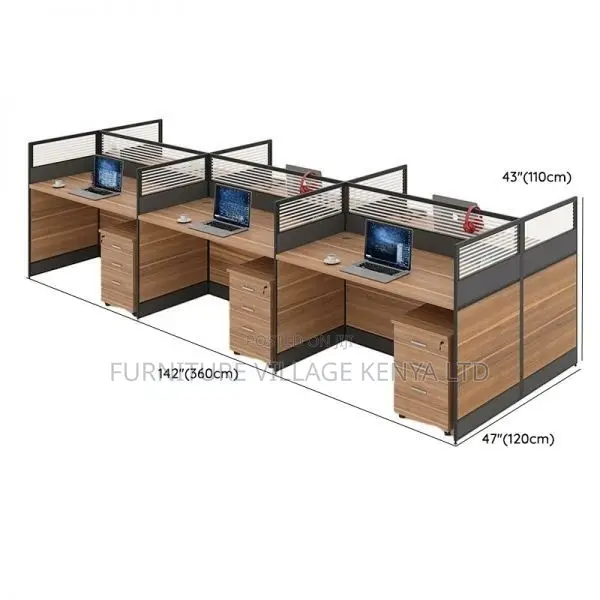 Workstation; Six Way Modular Office Workstation