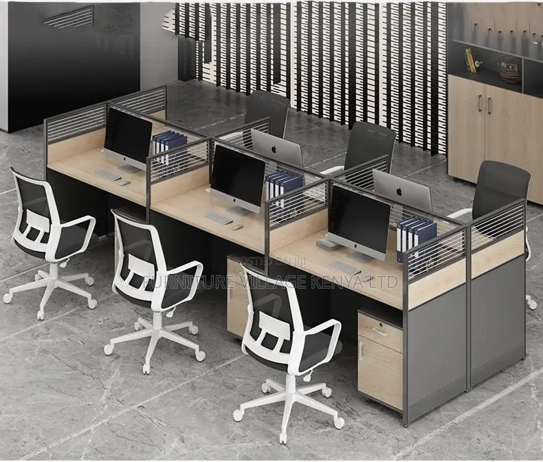 Workstation; Six Way Modular Office Workstation