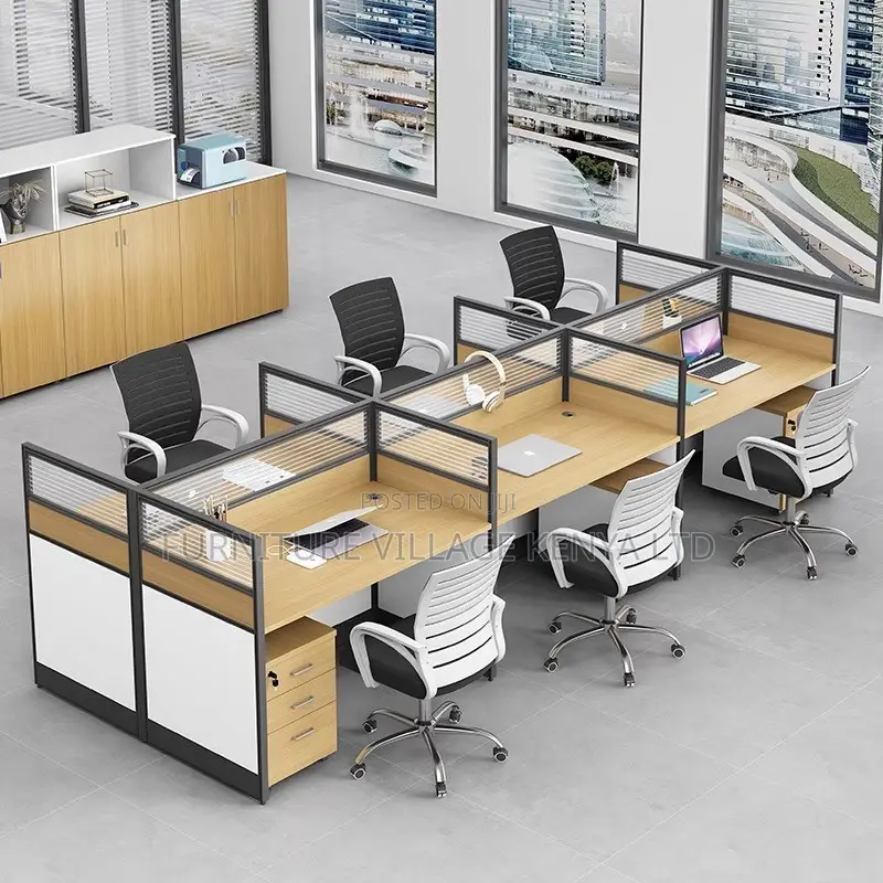 Workstation; Six Way Modular Office Workstation