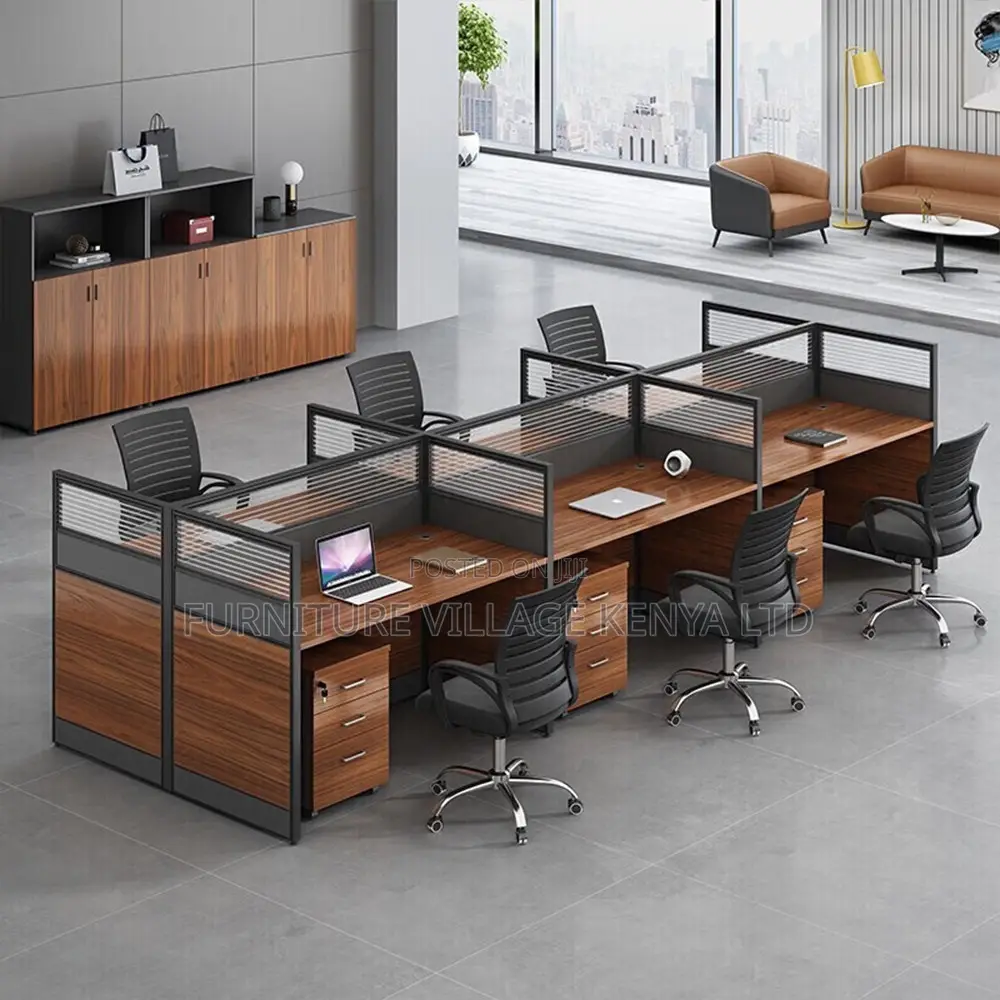 Workstation; Six Way Modular Office Workstation