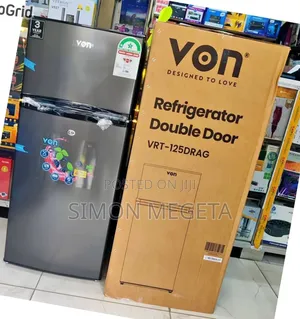 New Arrivals Von Double Door Fridge 125 Litres