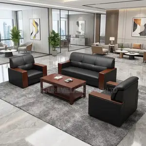 Office Chair; Black Executive Office Sofa Set