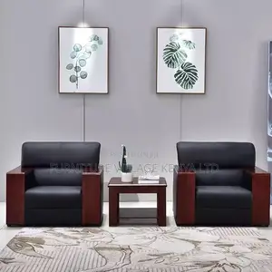 Office Chair; Black Executive Office Sofa Set