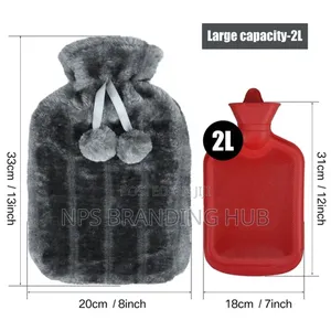 2 Litre Hot Water Bottle Bag (Fluffy Cover) P.O