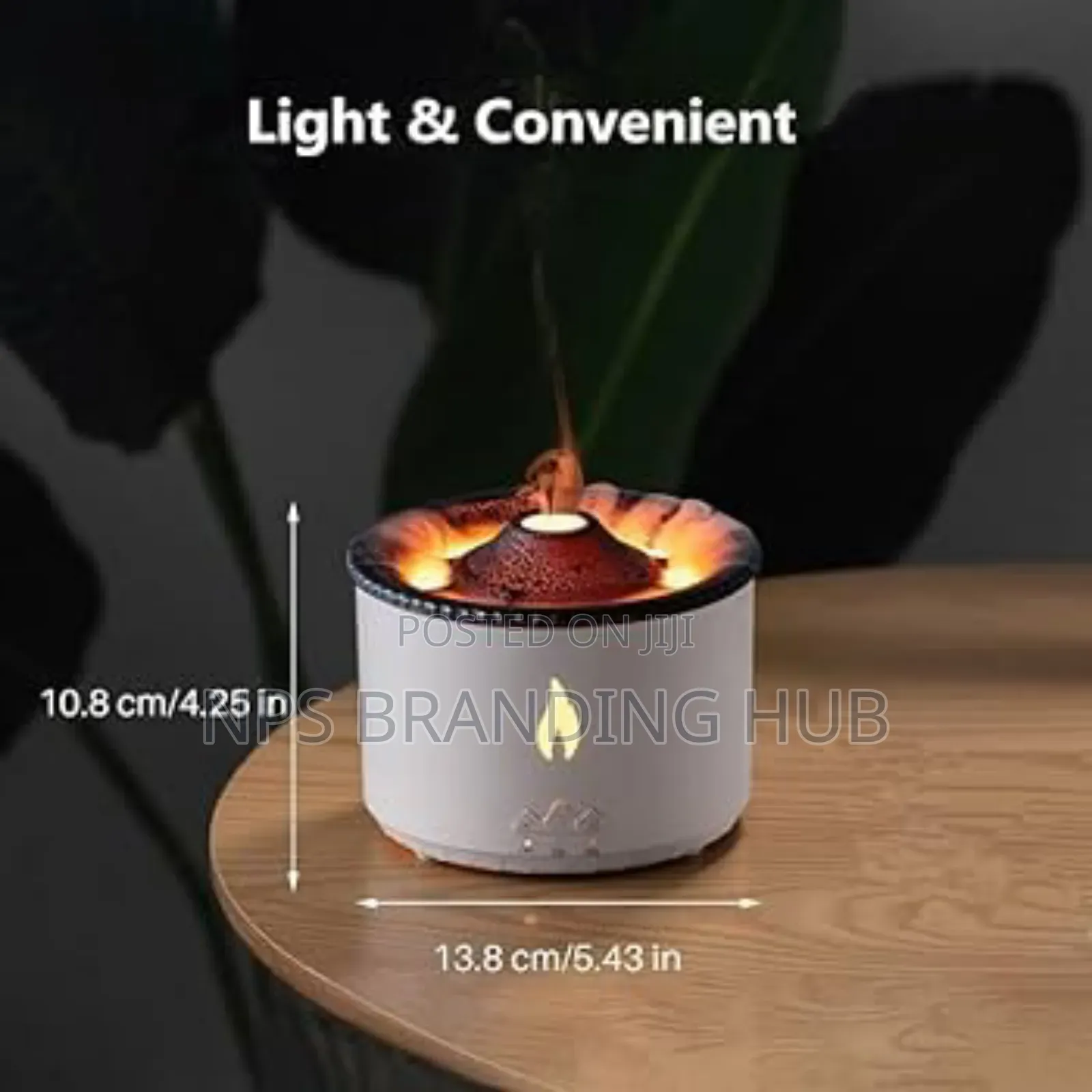 360ml Volcano Flame Humidifier Aroma Diffuser(P.O)