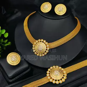 Gold Plated Jewelry Set for Women – Necklace Earrings