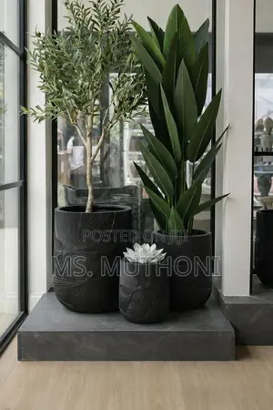 Black Elegant Range of Ceramic Vase Set 