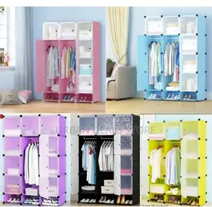 Portable 3-Column Plastic Spacioy Wardrobe