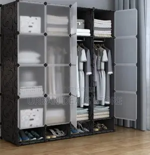 Portable 4- Column Plastic Wardrobes