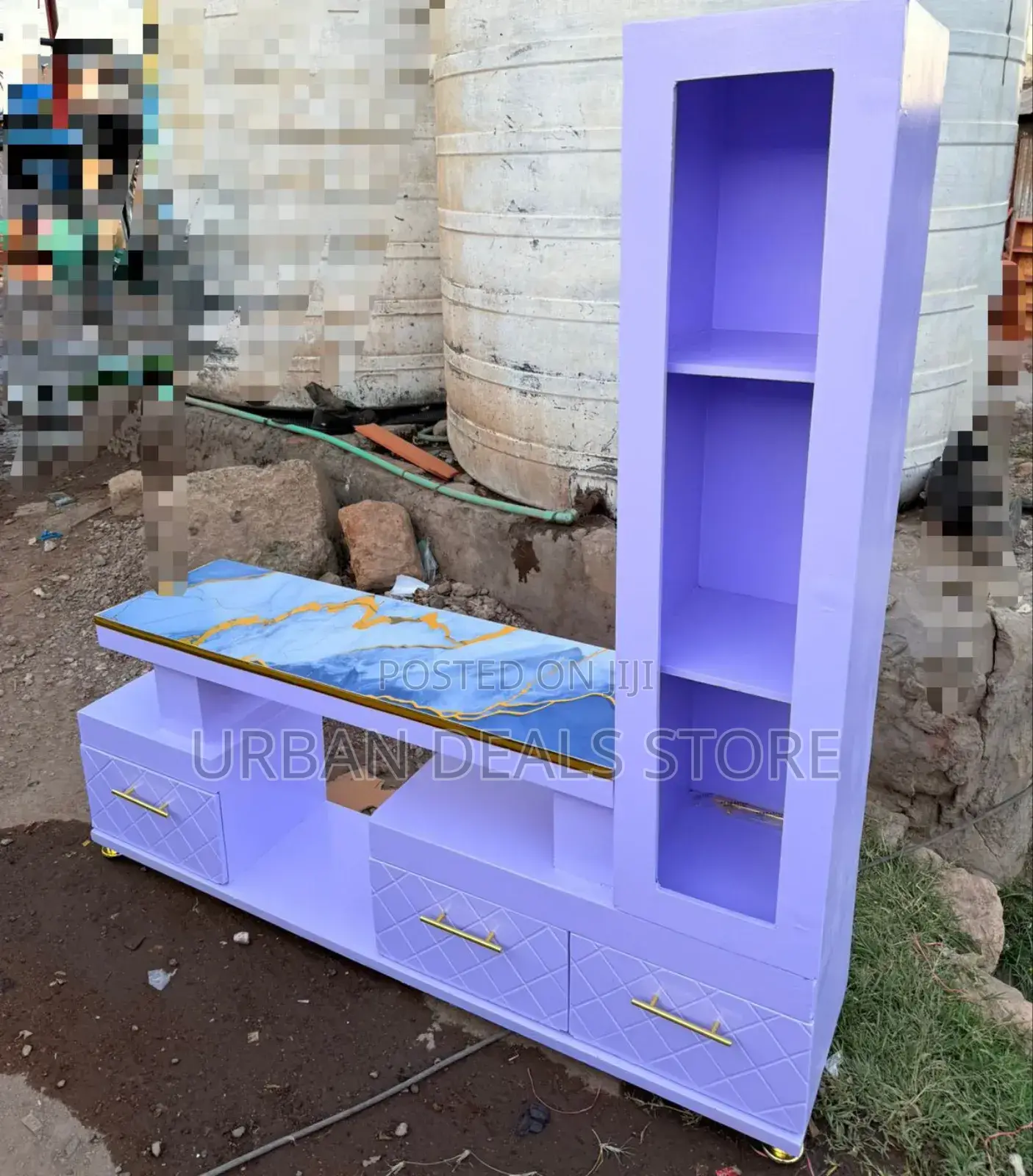 Executive Tv Stand With Marble Coating