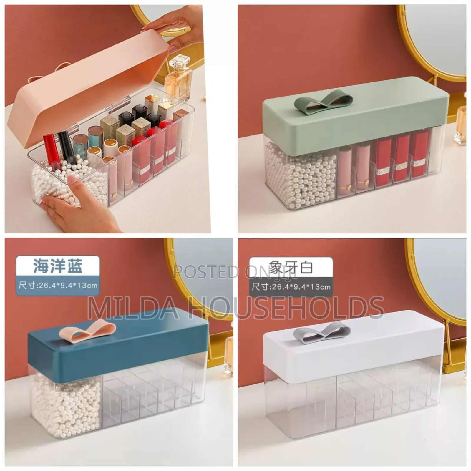 Transparent Lipstick Storage Box Makeup Organizer Cosmetic Holder.