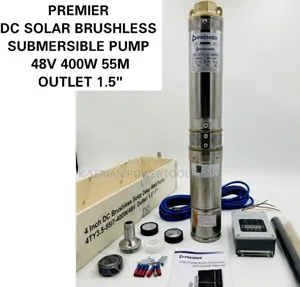 Dc Solar Brushless Submersible Pump/48v 400w 55m Outlet 1.5
