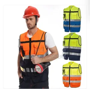 High Visibility Fluorescent Yellow, Orange Reflective Safety Vest