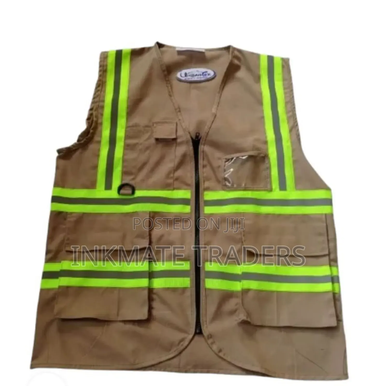 Brown Vest Reflector Branding