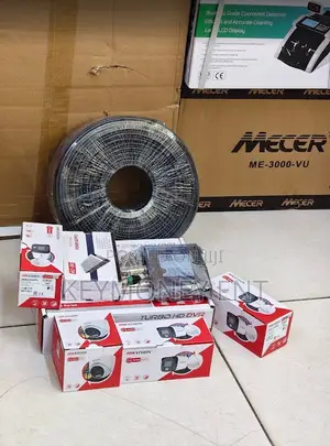 4 CCTV Surveillance Cameras Smart Hybrid Colored Cameras Full Kit