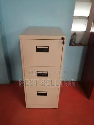 Classic White 3 Drawers File Cabinet