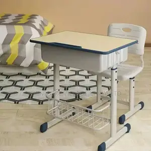 Kids Desk; Adjustable School Kids Desk And Chair