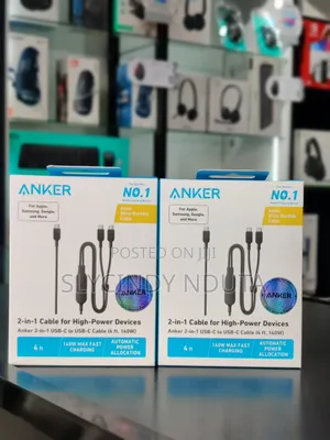 Anker 2-in-1 Usb-C to Usb-C Cable (4ft,140w)