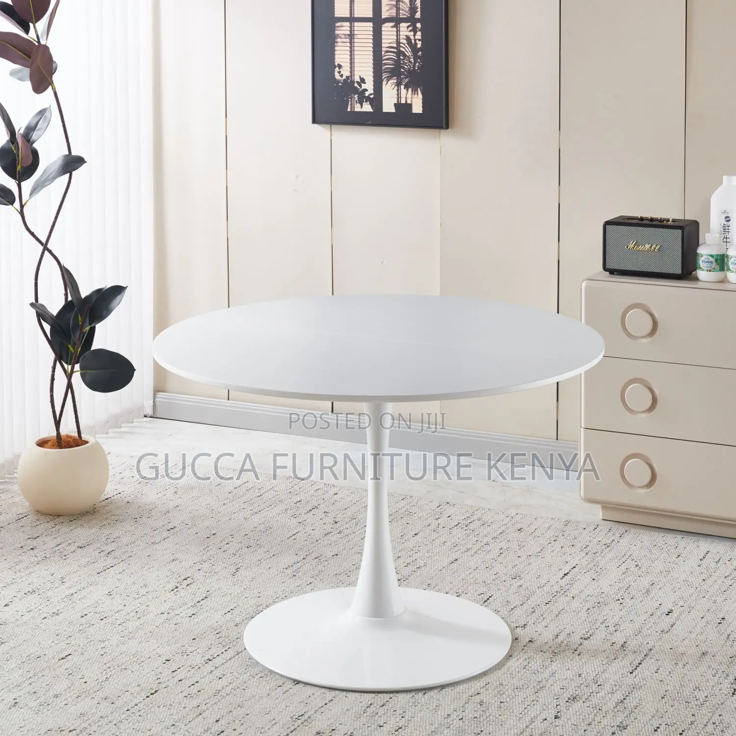 Round Marble White Tulip Dining Table