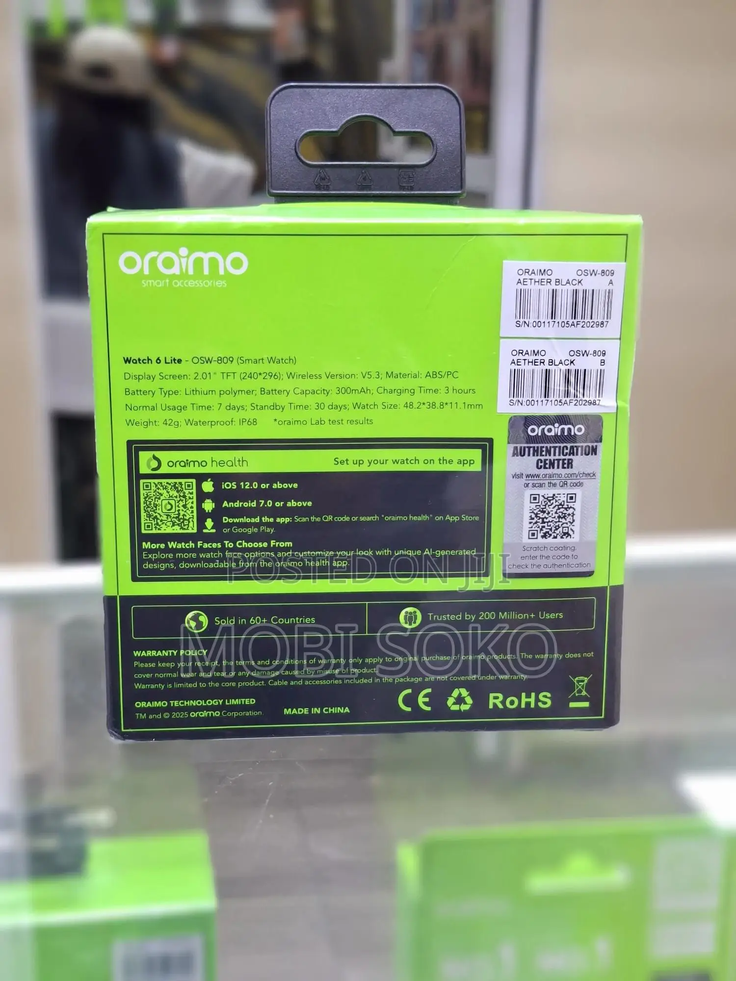 Oraimo Watch 6 Lite 2.01'' Smart Watch With Cool Ui Interface