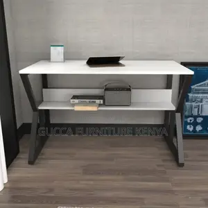 Generic Home Office Study Desk With Bookshelf