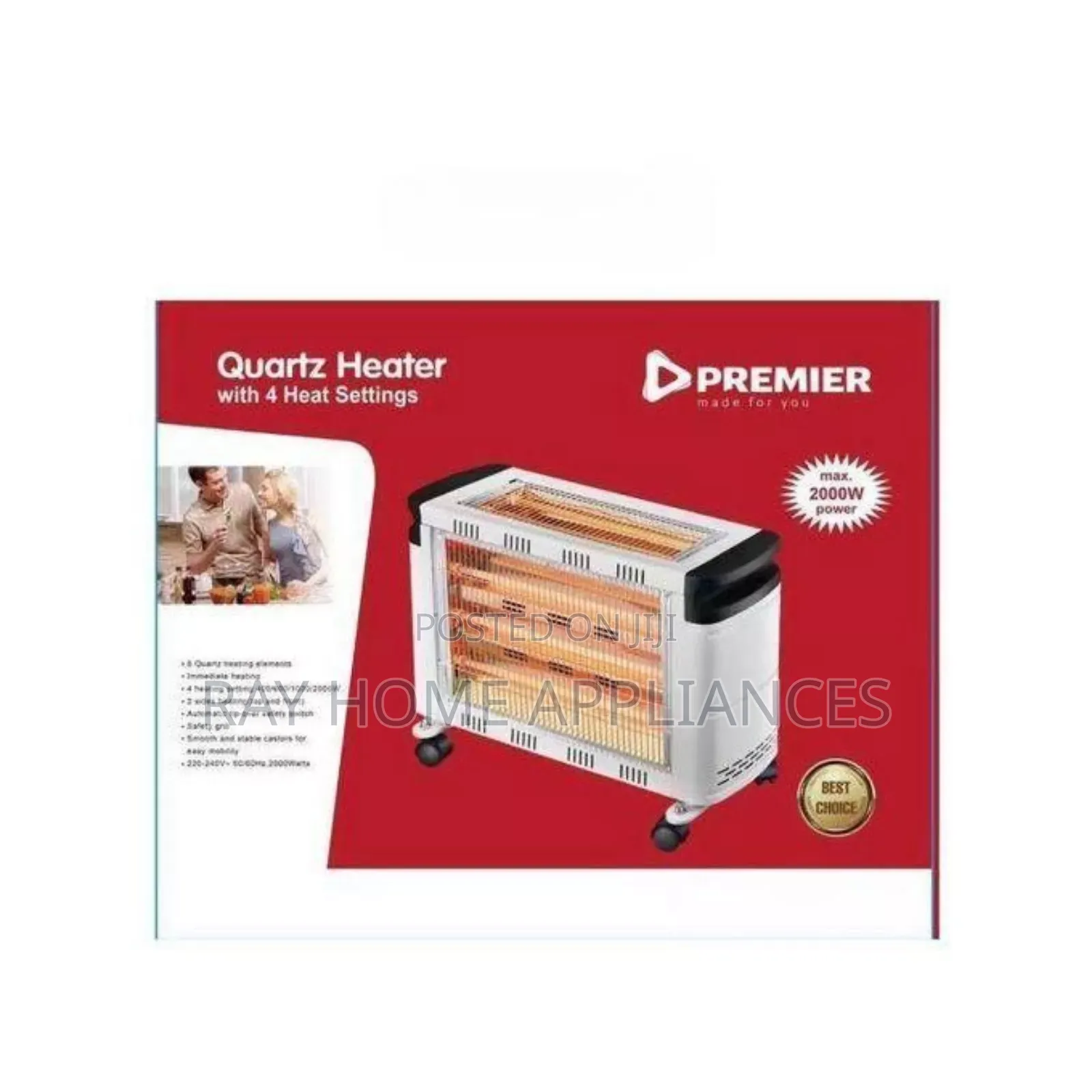 2000w Room Heater 4 Sided