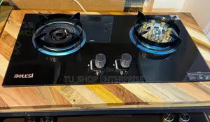Bolesi 2 Burner Built-in Gas Hob With Wok Burner Safety Sensor