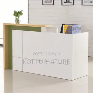 Office Desk : 1.6m Modern Two-Tone Reception Desk