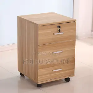 Office Cabinet : 3-Drawer Mobile Wooden Office Pedestal