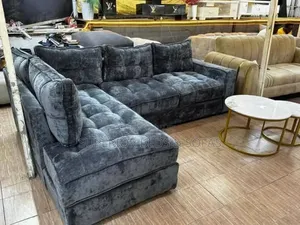 (Grey Corner Seat) L Shape Sofa 5 Seater