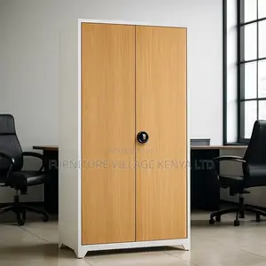 Office Cabinet; 2 Door Brown Metallic Office Cabinet